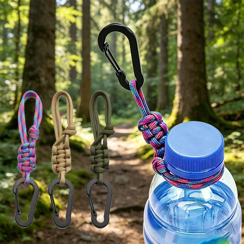 1PC Outdoor Multifunctional Water Bottle Buckle Kettle Umbrella Rope Hat Bbuckle Mineral Water Universal Keychain