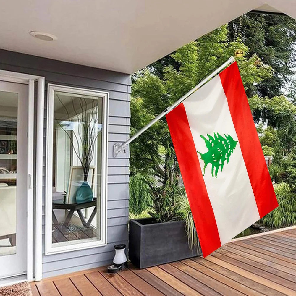 Large Lebanon Lebanese Flag 90x150cm Lebanese Flag 3x5FT Lebanese World Countries Flags Polyester Republic of Lebanon Flag