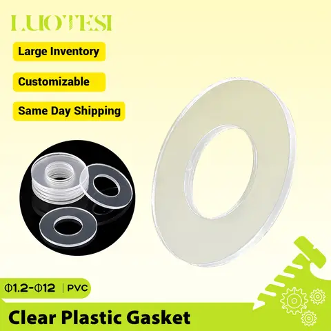 Clear Hard Flat PVC Washers M1.2 M1.4 M1.7 M1.8 M2 M2.5 M3 M3.5 M4 M5 M6 M8 M10 M12 Insulation Transparent Gaskets Ring Spacer