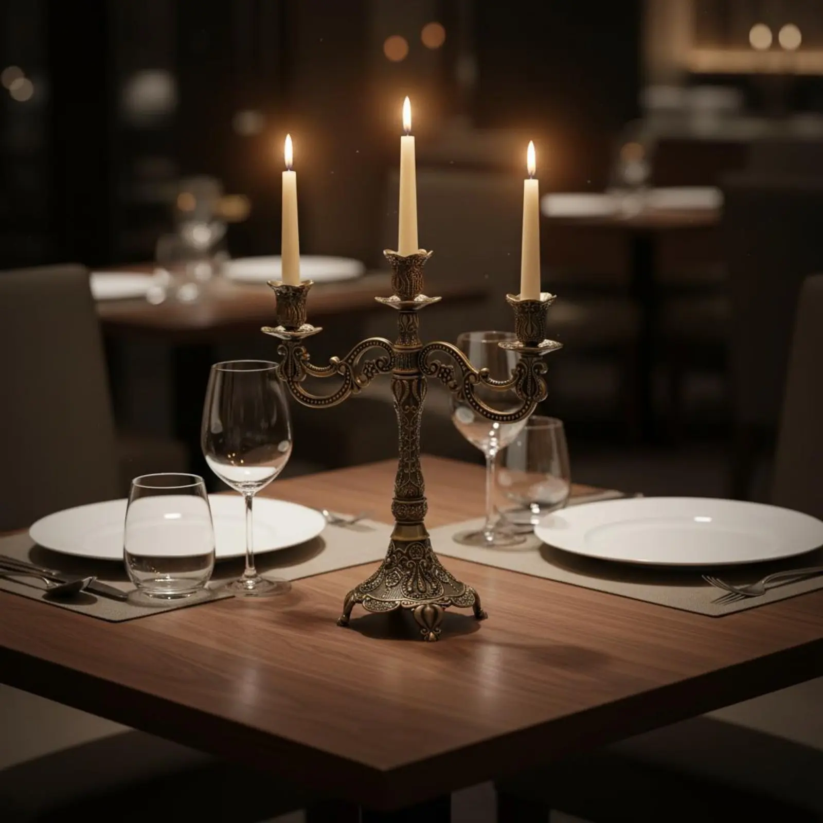 European Design Candelabra Romantic Metal Candelabra Vintage Candle Holder Ornate Metal Candlestick Multi-Arm Design for Wedding view 3