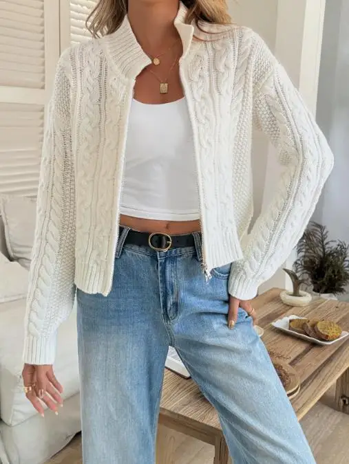 

Женская куртка-свитер 2022, осень/зима, последние хиты продаж, модное шерстяное пальто на молнии в стиле Y2K, свитер, женская одежда