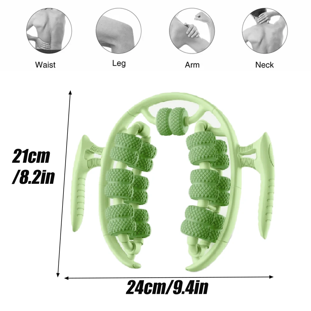 1PC Massage Roller Relax Roller 26 Wheels, Cellulite Roller Muscle Relaxer Circular Leg Clamps Leg Massage for Tennis Elbow Legs