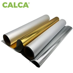 CALCA 11.8in x 65.6ft  / 30cm x 20m DTF Gold/Silver Foil Film Roll Cold Peel DTF Transfer Film for T-shirt Printing Wholesale