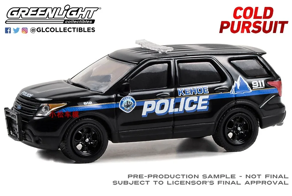 Greenlight 1:64 Cold Pursuit – Ford Detective Car 2013 – Kehoe Colorado Police Department Spielzeugauto Modell Kindergeschenk.