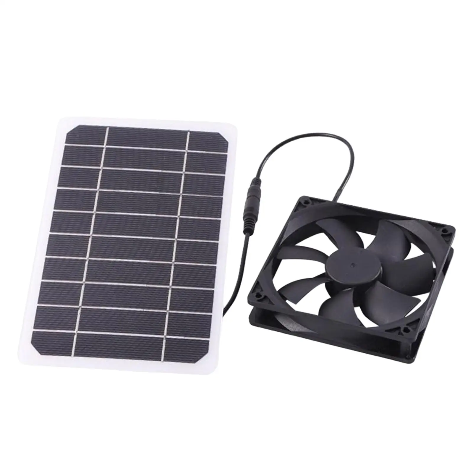 Outdoor Solar Panel Fan Kit Waterproof Cooling Ventilation for Chicken Coop RV Roof
