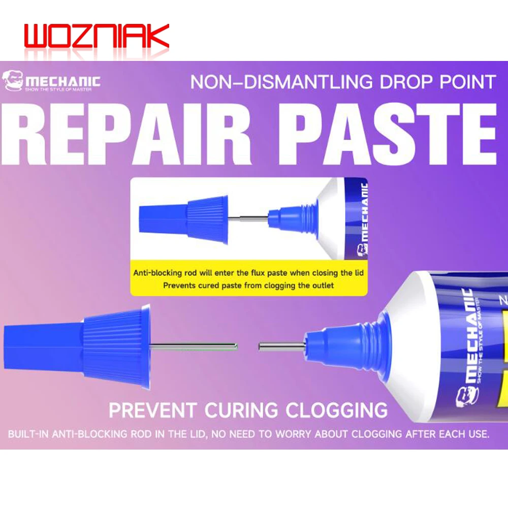 MECHANIC G100 20ml Non-dismantling Drop Point Repair Paste Curing For Cell Phone Tail Plug Repair Motherboard Welding Ointment