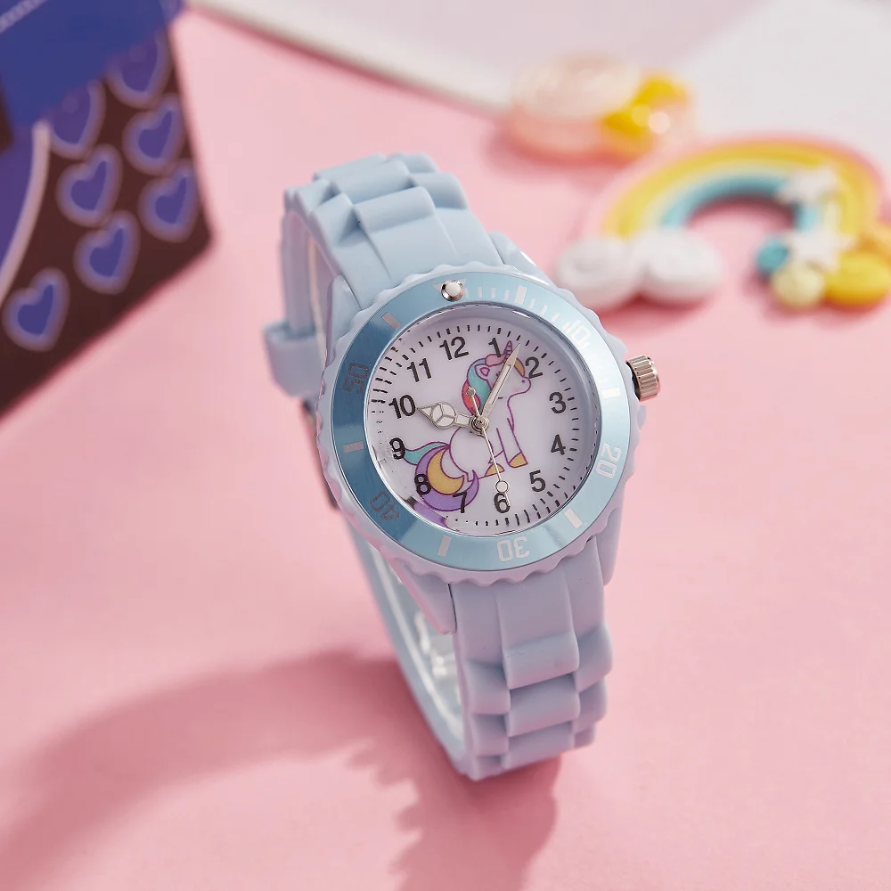 Unicorn Children Watch For Girls Lovely Fashion Girl Wristwatches unicorn Quartz Watch Student Kid Watch Holiday Gifts