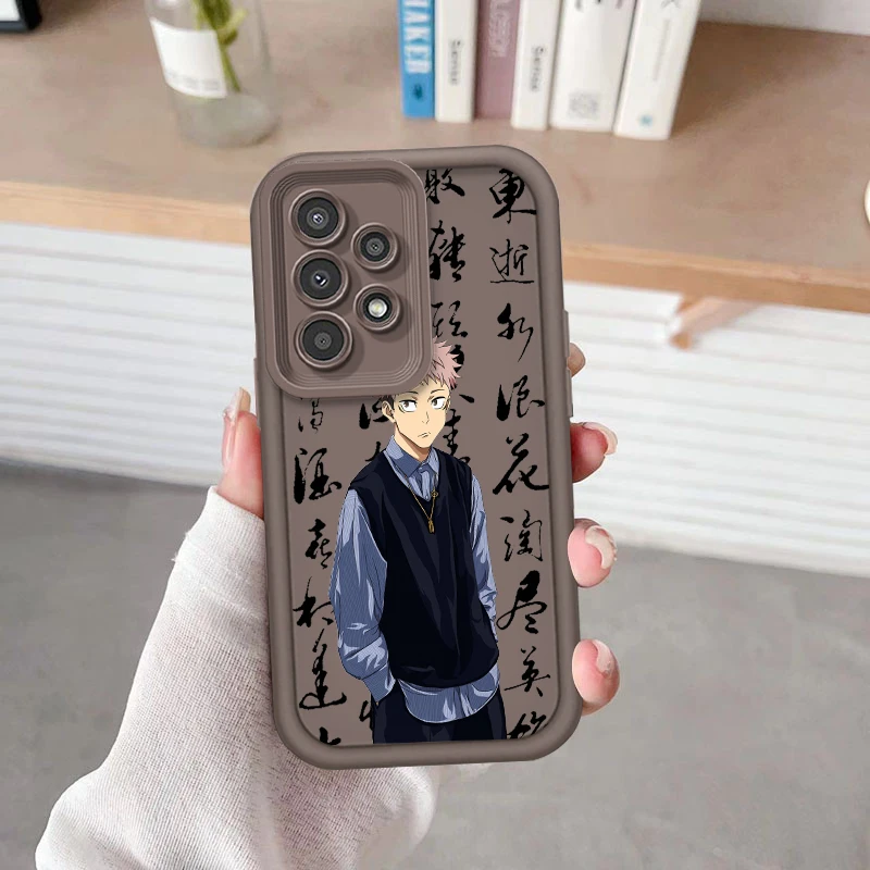 Anime J-Jujutsu K-Kaisen Cool For Samsung A73 A71 A54 A53 A52 A51 A33 A32 A21S A14 A13 A12 A25 A04 A05 5G Eye Ladder Funda