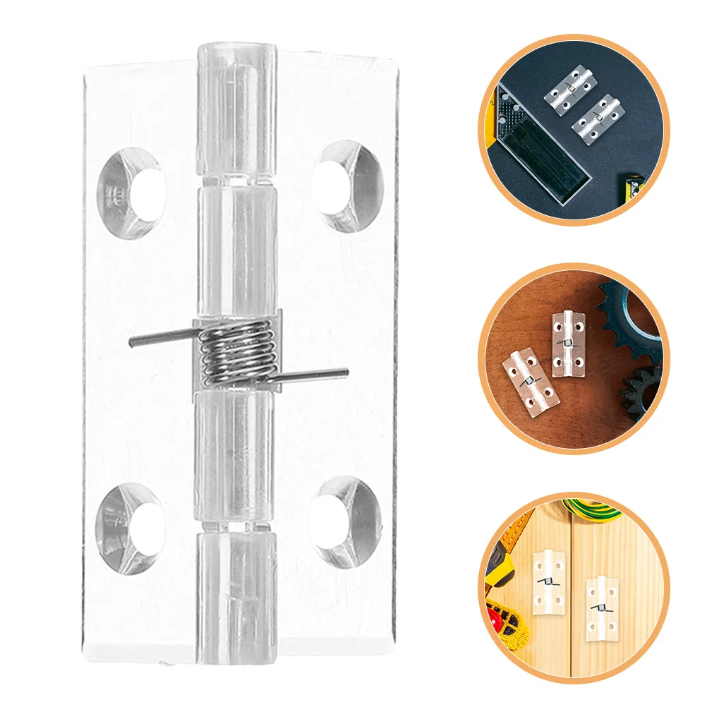 

6Pcs Invisible Door Hinges Self Closing Spring Loaded Auto Closing Hinges for Cabinets Bookcases Shower Doors Transparent