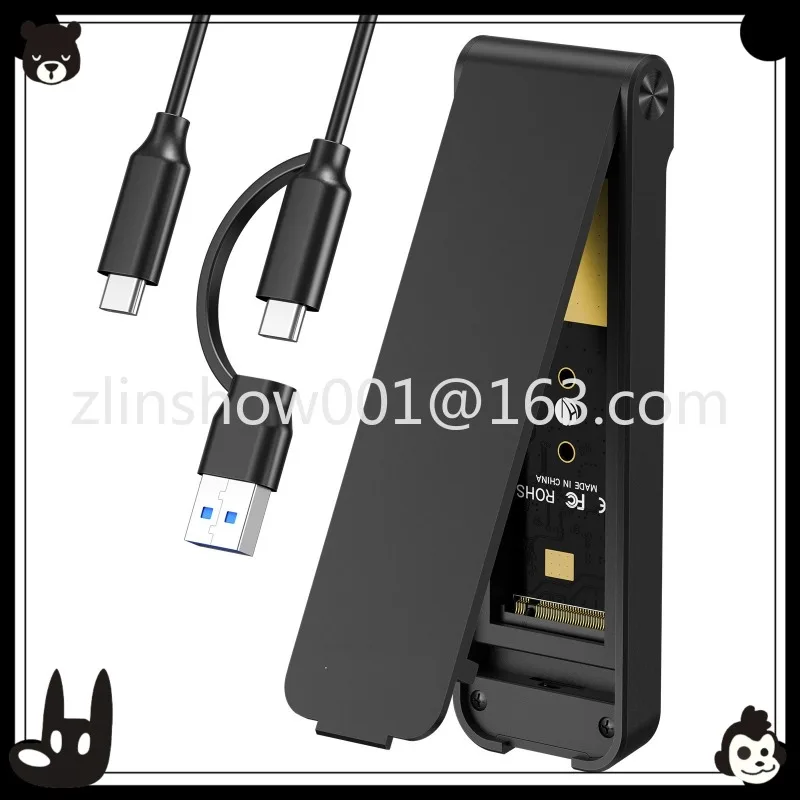 Mobile solid state M2 hard disk box flip design to USB desktop notebook universal