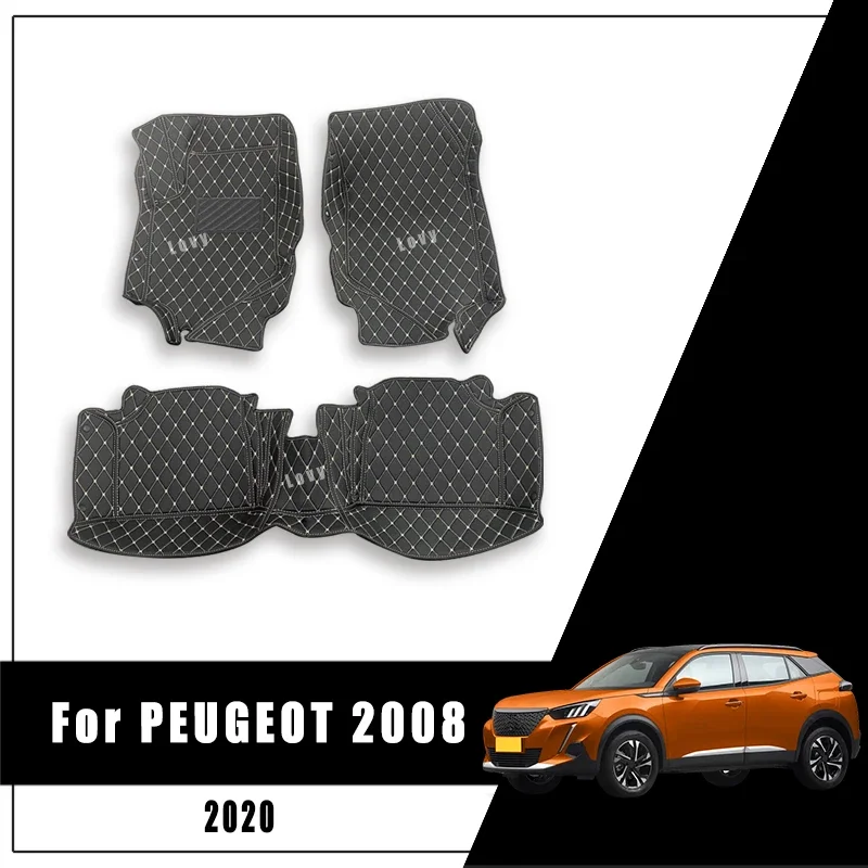 

Автомобильные коврики для Peugeot 2008 2022 2021 2020, аксессуары для автомобильных интерьера на заказ, Стайлинговые ковры, кожаные подушечки для ног, коврики, продукт
