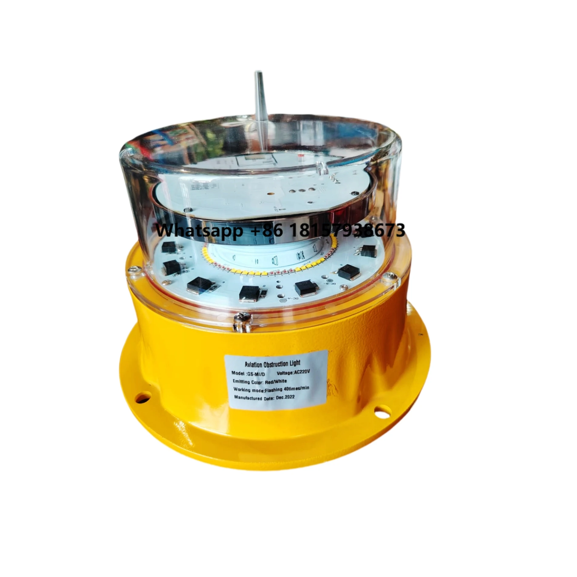 

LED Solar Traffic Warning Light Road Cone Construction Obstacle Tower Crane Tower Crane Light