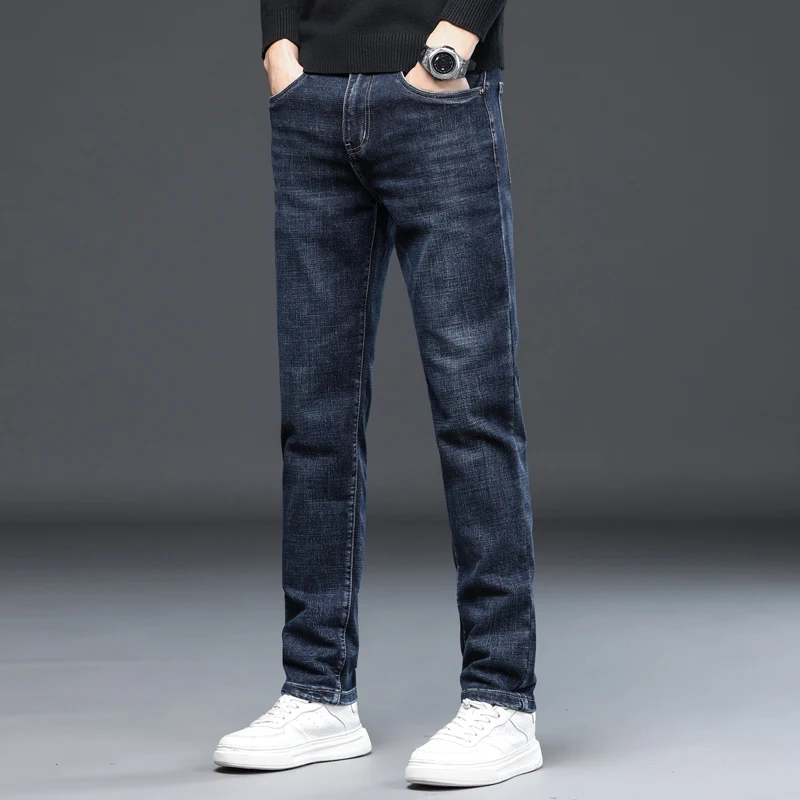 Men's jeans slim fit straight leg pants spring/summer elastic pants cargo pants jeans for men  men clothing skinny jeans men