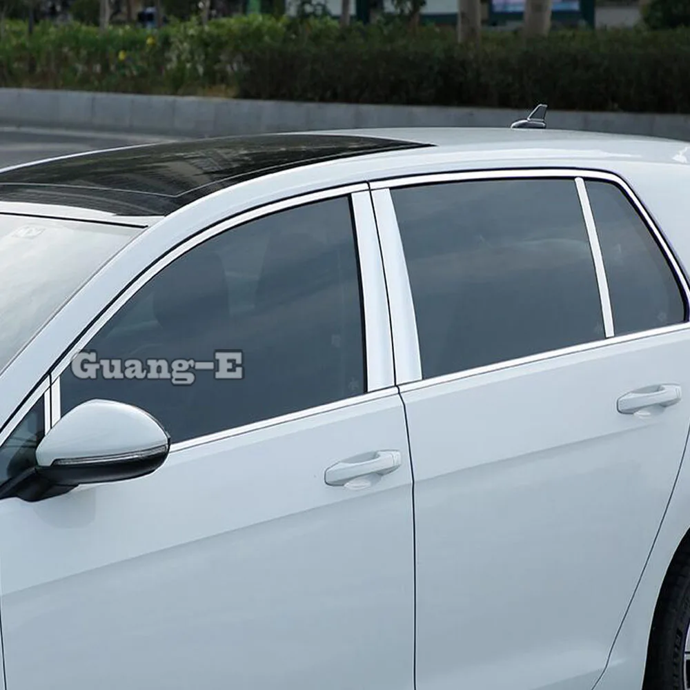 

For VW Volkswagen Golf7 Golf 7 2014 2015 2016 2017 2018 Stainless Steel Glass Window Stick Lamp Pillar Middle Column Strip Trim