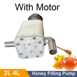 2L 4L Viscous Liquid Paste Honey Filling Machine Food Grade Gear Pump Honey Automatic Self Suction Pump