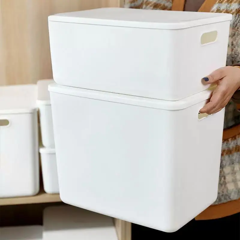 Large Capacity Storage Box Cover Living Room Shoes Storage Box PP Material Organizer Box Multi-Specification Storage Case