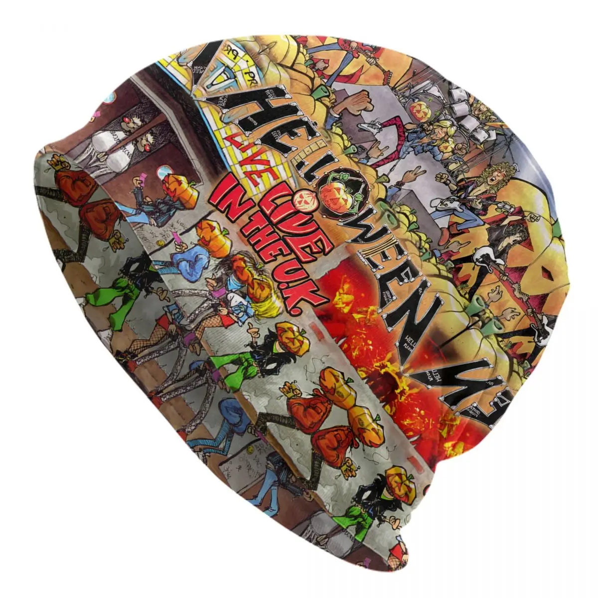 Custom H-Helloweenes Live In The UK Skullies Beanies Caps For Men Fashion Winter Warm Knitted Hat Adult Classic Bonnet Hats