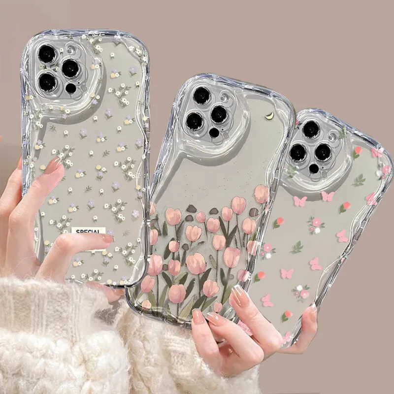 Pretty Flowers Phone Case For OPPO Realme Note 60 GT 6 11 12 13 Pro Plus C67 C63 C53 C65 C33 C31 C35 C55 C21Y C25 C30 Cover