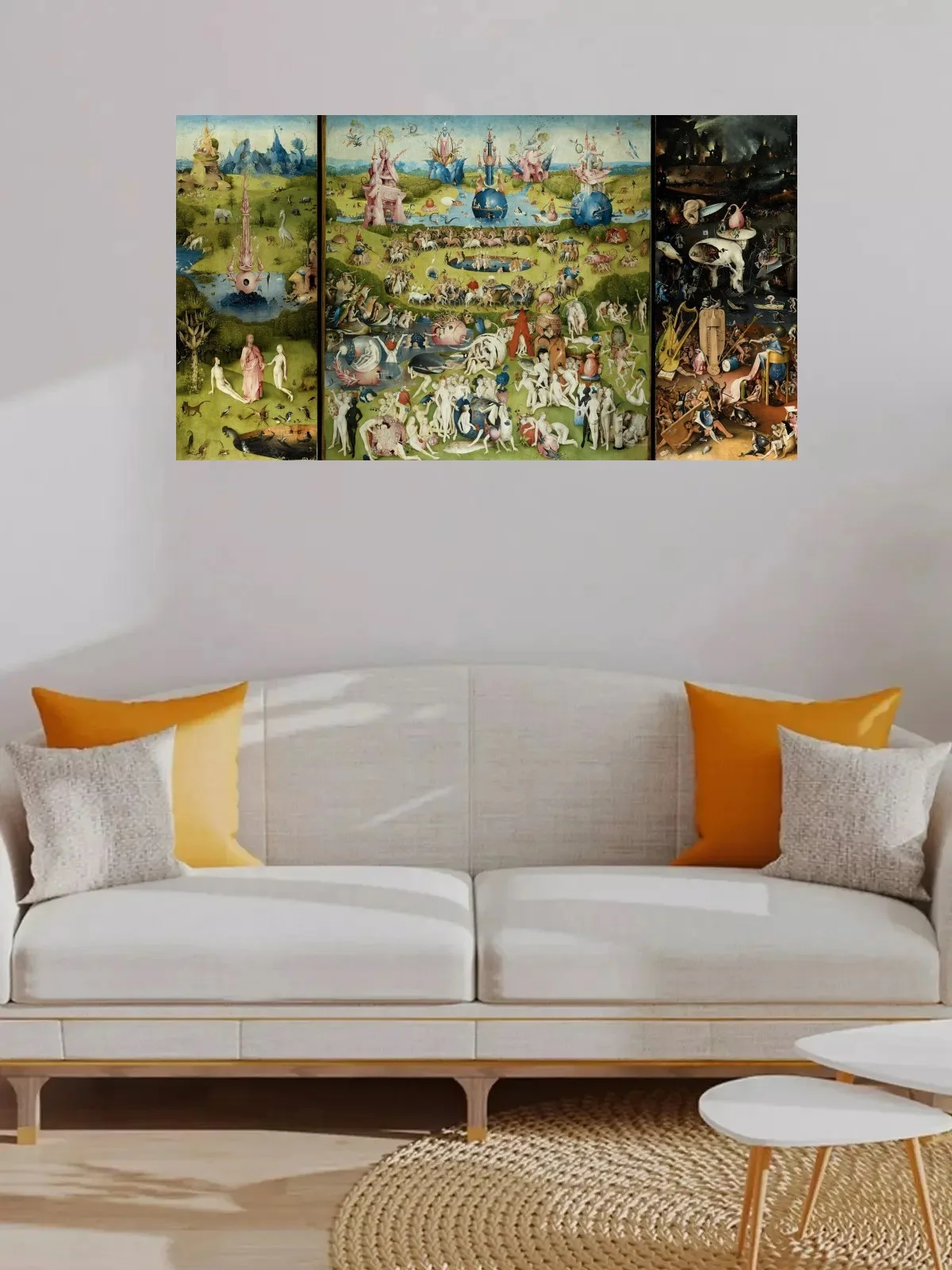 The Garden of Earthly Delights Hieronymus Bosch Painting, Print Art Canvas Poster,Living Room Decor, Home Wall Picture