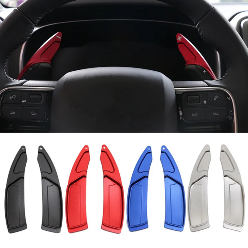 2x For Citroen C5 Aircross C4 Grand Picasso Berlingo Spacetourer Car Steering Wheel Shift Paddles Shifter Extension Aluminium