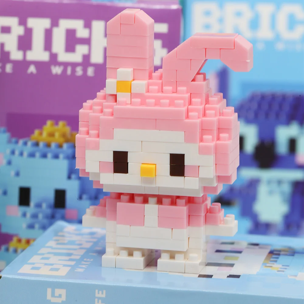 디즈니 스티치 장난감 어린이를위한 빌딩 블록 애니메이션 공주 미키 마우스 미니 액션 블록 장난감 벽돌 장난감 어린이 선물