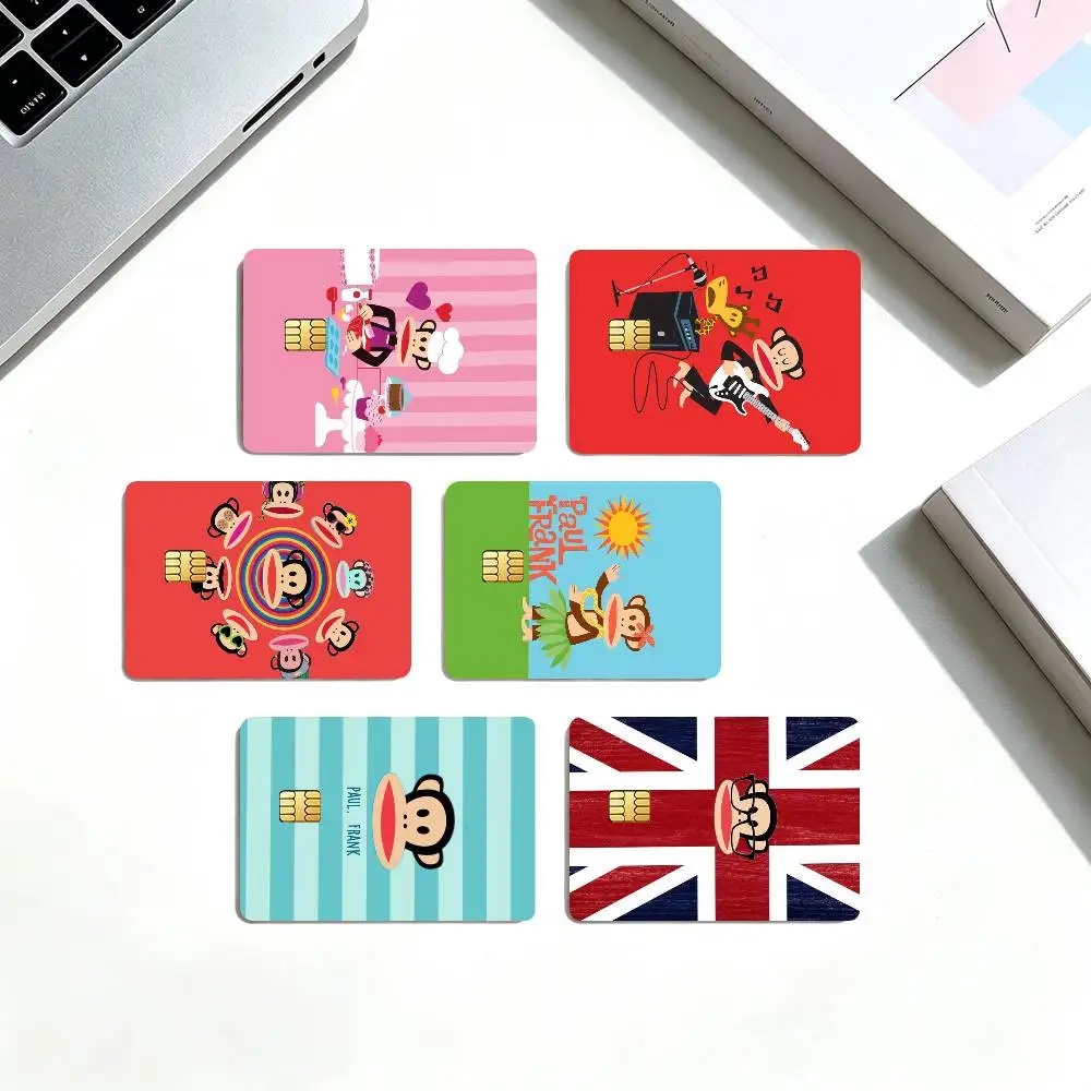 P-Paul Frank Julius C-Cartoon  Credit Card HD Stickers Small Chip Waterproof Sticker Game Card Decal Gift