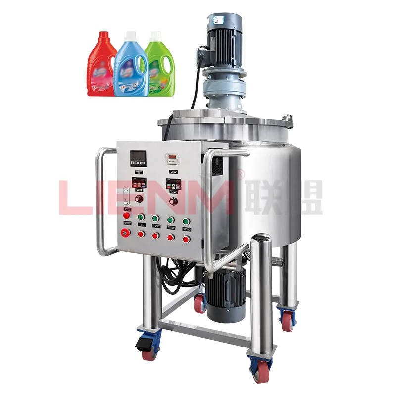 

Industrial Mixer Steel Electric Heating Liquid Mixer Liquid Soap Mixer Double Jacketed Mixing Tank Shampoo Mixing Machine