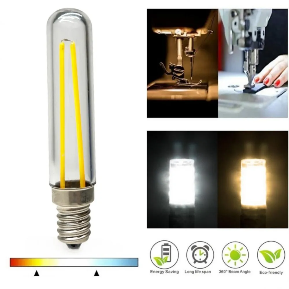 

Vintage Filament Light Bulb E14 E12 LED Fridge Freezer Filament Light Bulbs 2W Warm / Cold White Lamps Lighting for Home Useful