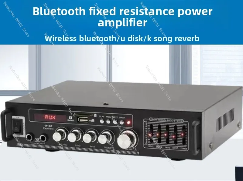Constant impedance high-power amplifier 12v/220v bluetooth karaoke amplifier, audiophile-grade hifi