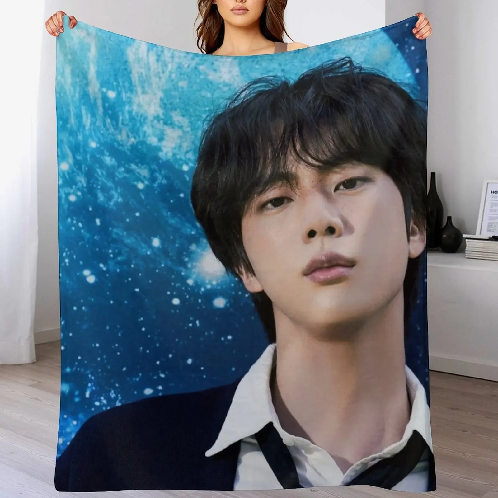 Jin The Astronaut Concept Photo Outlander Throw Blanket Warm funny gift valentine gift ideas Blankets