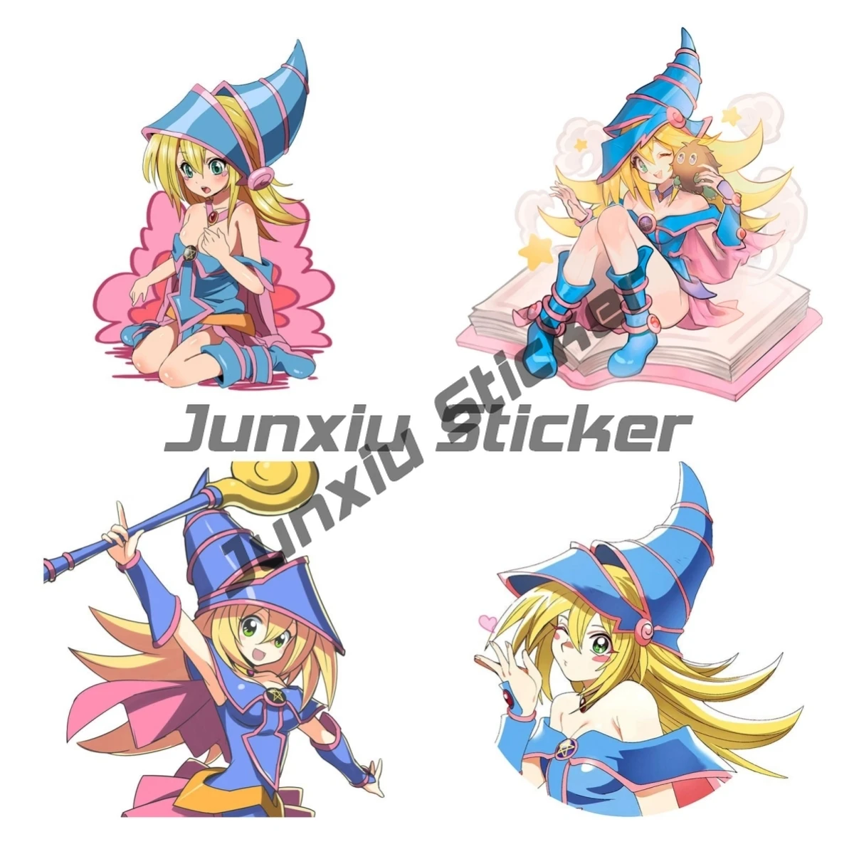 

Cute Girl YuGiOh Dark Magician Girl Car Stickers Anime Waterproof JDM Vinyl Decal Surfboard Cartoon Car Accessories