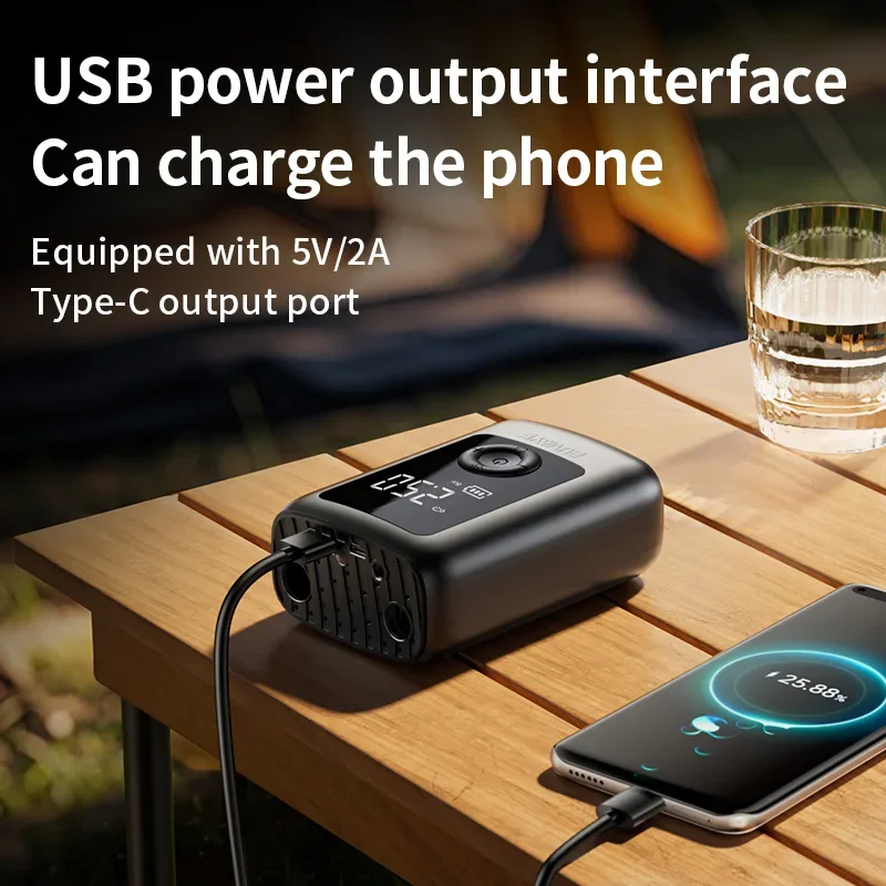 BUVAYE pompe à Air sans fil compresseur d'air de voiture électrique 12V 150PSI pompe de gonflage de pneu Portable pour pneu automatique de vélo de moto