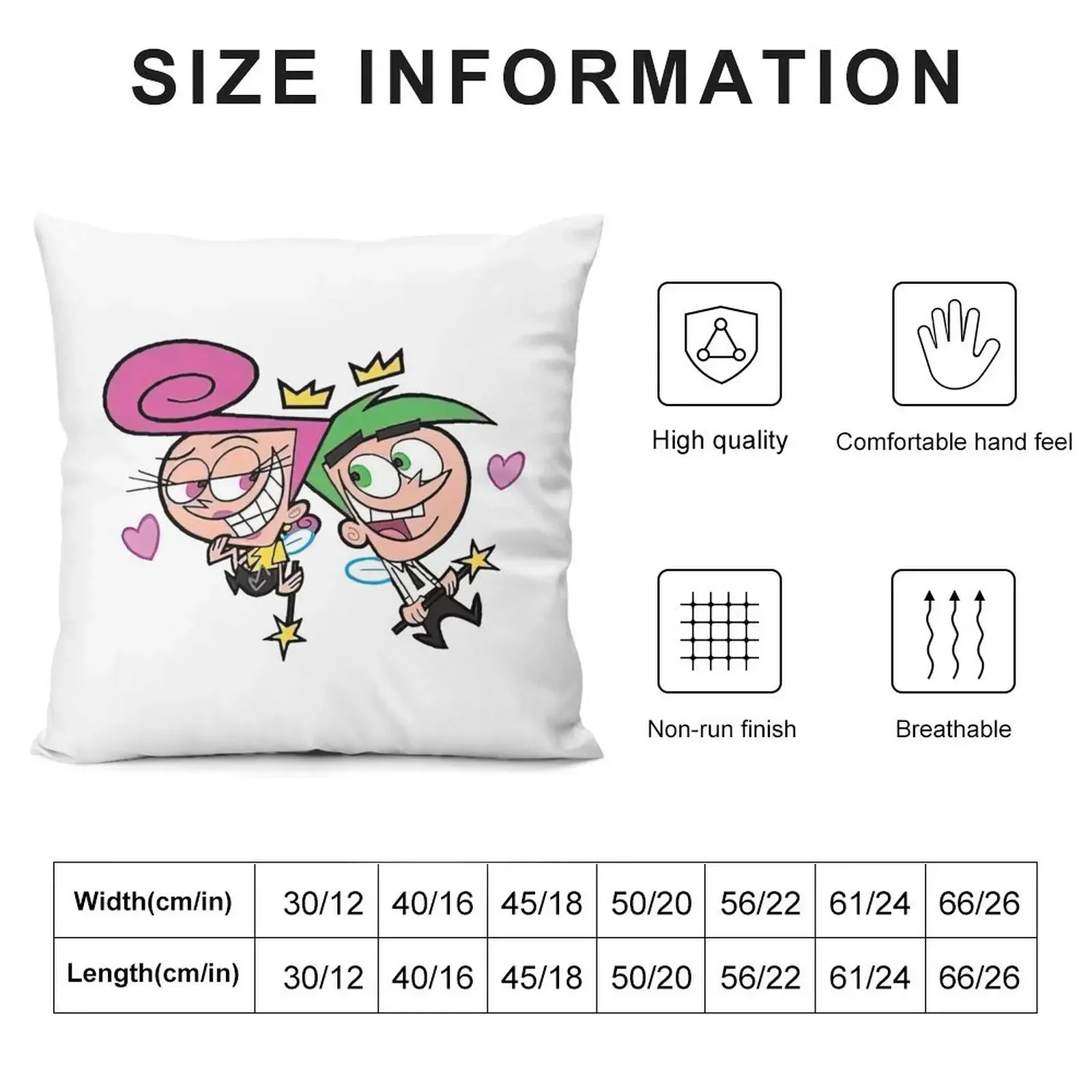 Cosmo and Wanda Fairly Odd Parents Throw Pillow Sofa Cover Plaid Sofa Cushions Cover pillow