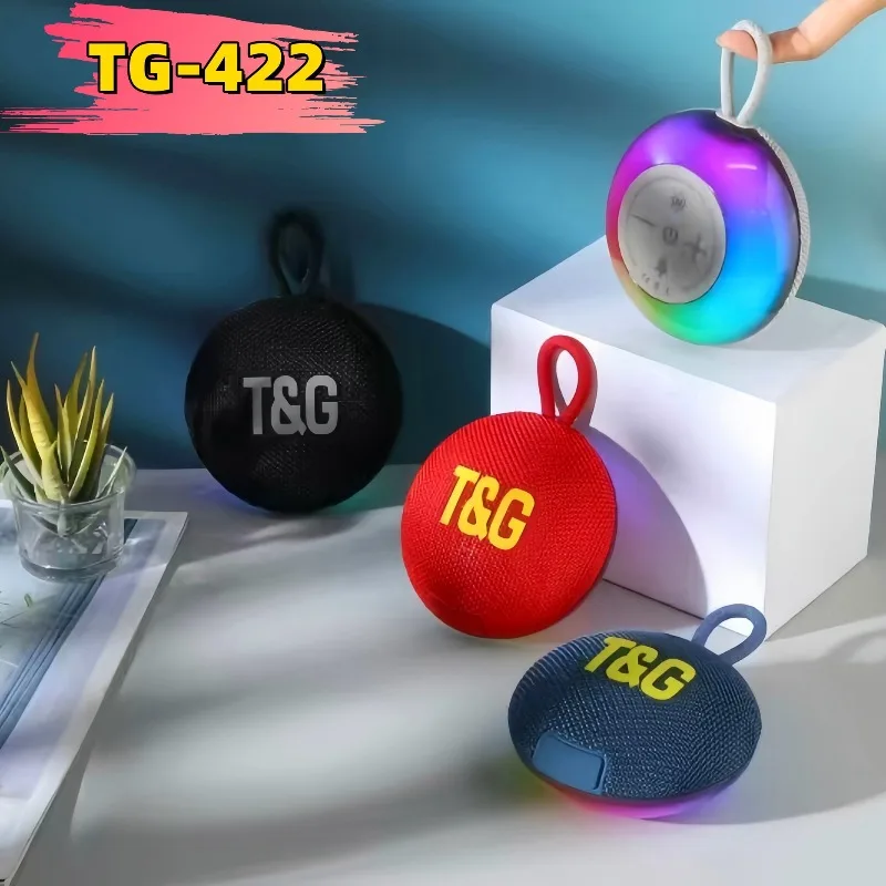 

TG422 Портативный беспроводной динамик Bluetooth поддерживает чтение карт/TWS/FM-радио с RGB-подсветкой Открытый Hi-Fi звуковой музыкальный плеер