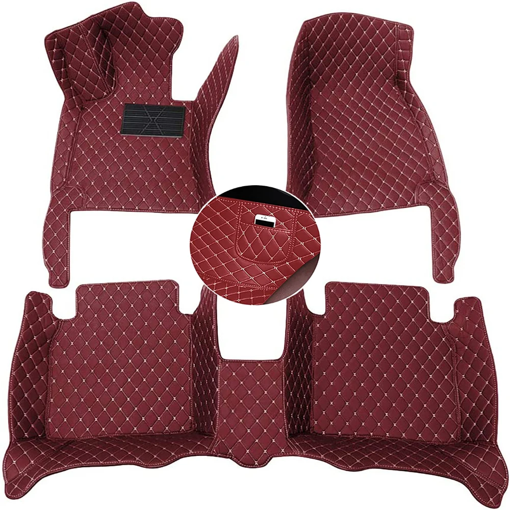 

For VW POLO Auto Leather Waterproof Custom Car Floor Mats Carpets Foot Coche Accessorie Floor Liner