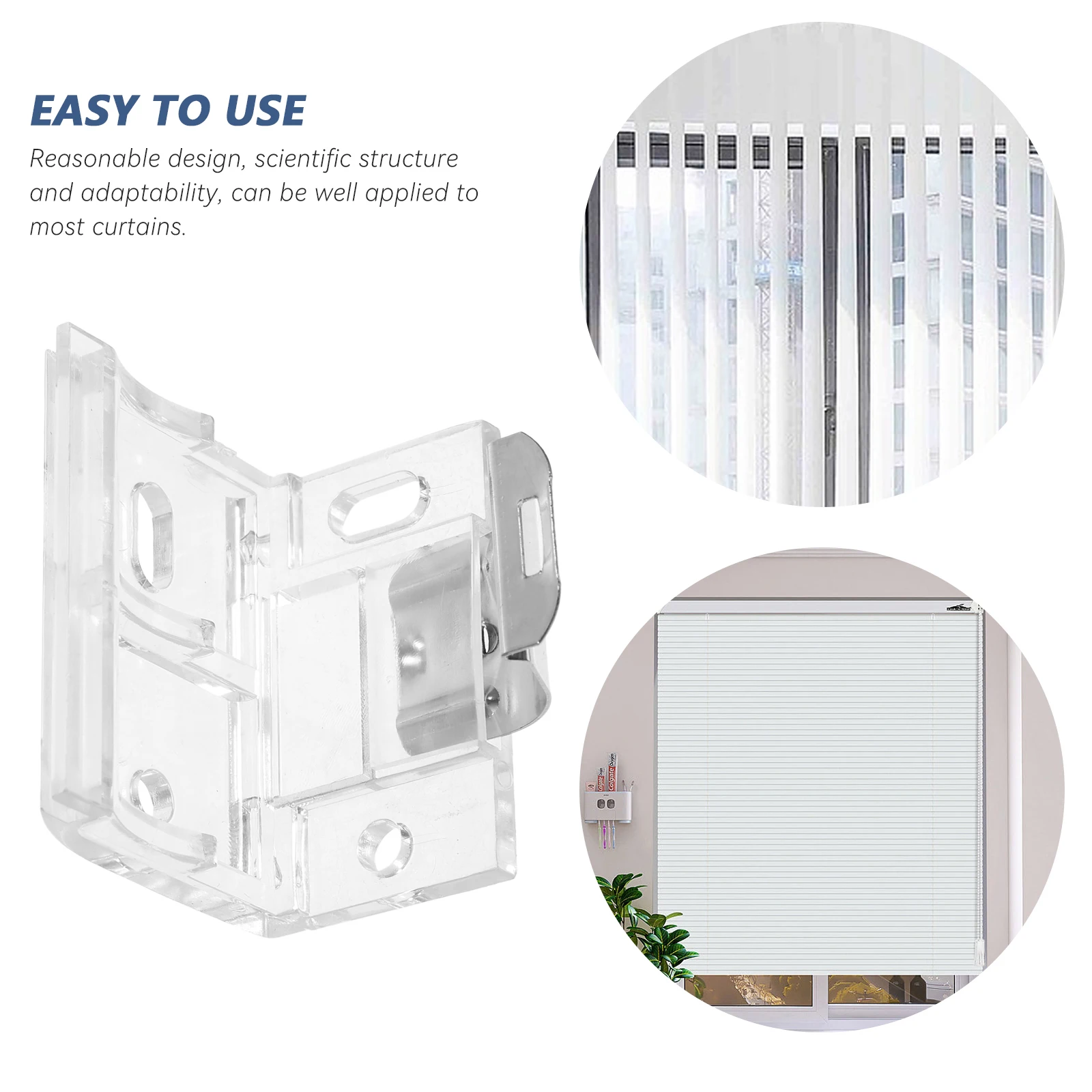 

4Pcs Metal Mini Blind Brackets Sturdy Cordless Shade Replacement for Window Blinds Valance Clips Accessories Mini Blind Brackets