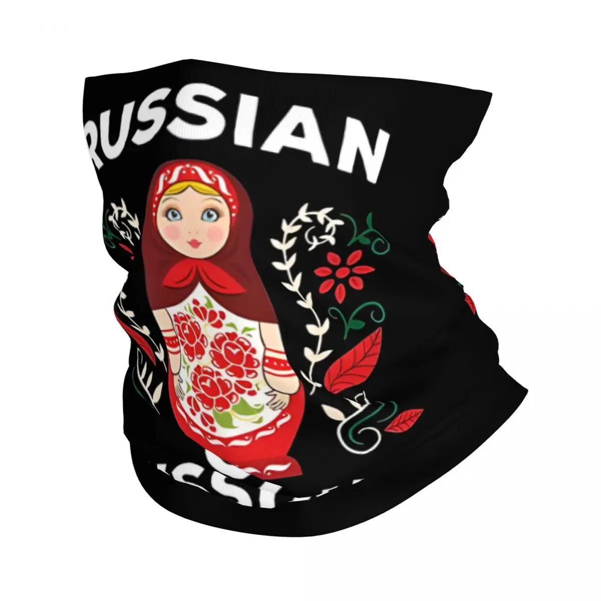 

Russian Nesting Doll Scarf Neckerchief Neck Face Mask Polyester