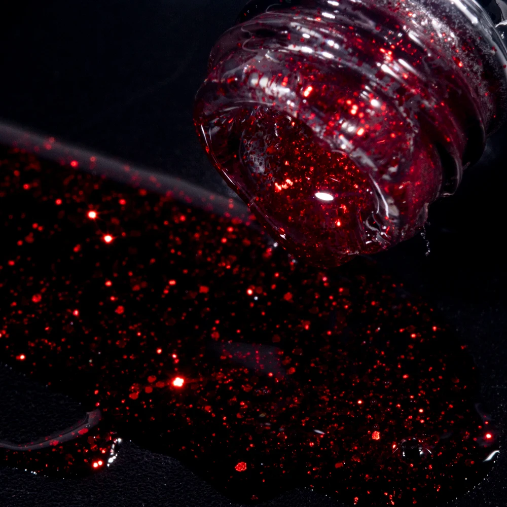 Kodies Gel Diamant Rode Glitter Top Coat Kerst Gel Nagellak Semi-Permanente Uv Doorweekt Gellak Allemaal Voor Manicure Nagels