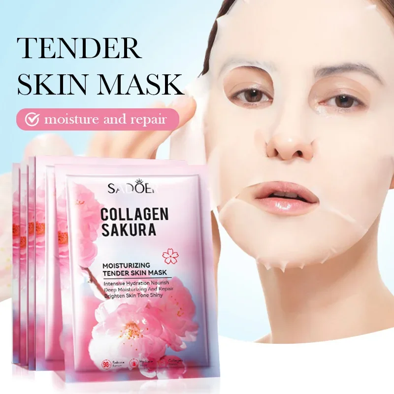 Sadoer Sakura Face Mask Facial - огляд і ціна Collagen Sheet Mask