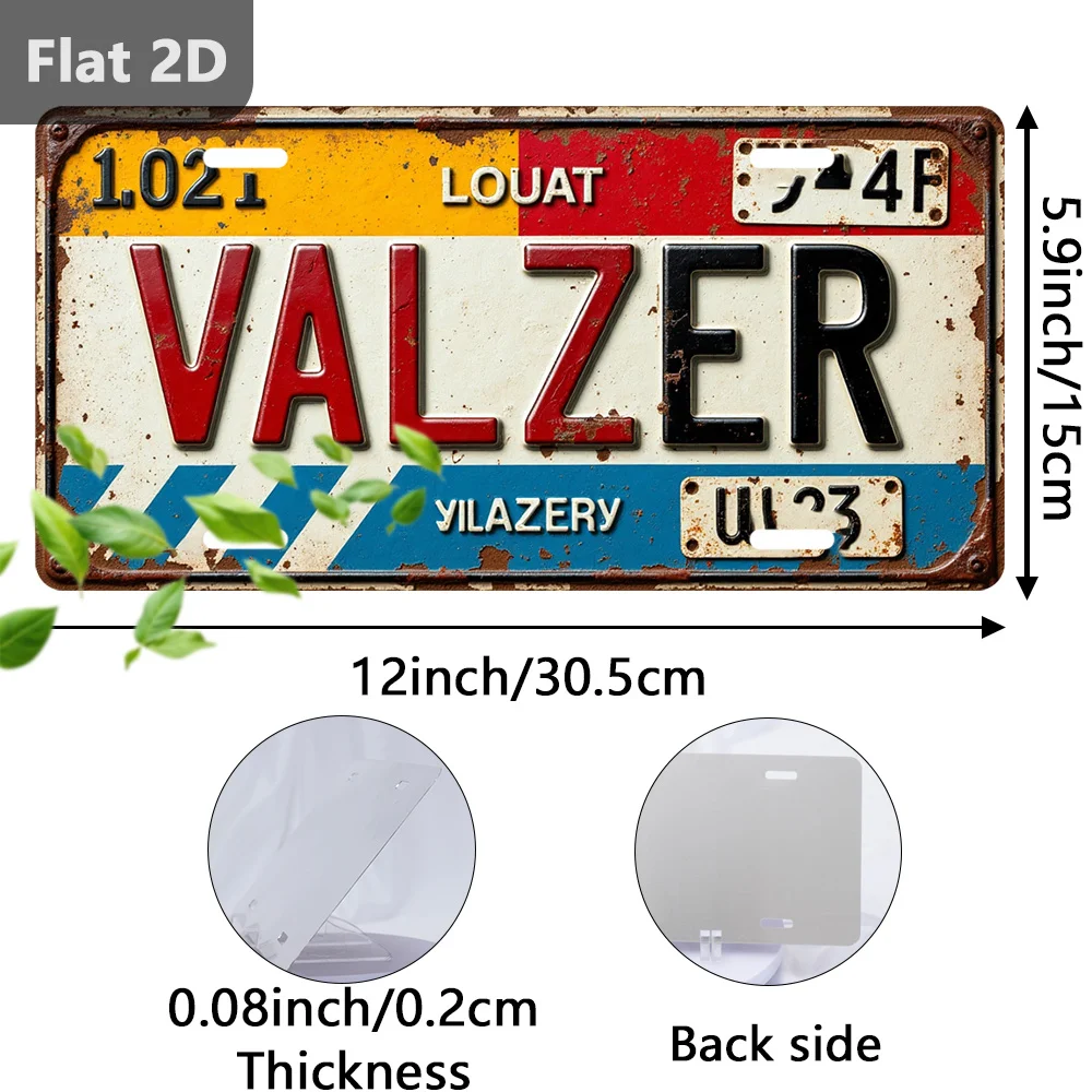 Retro Resort City Tin Sign 12x5.9 Inch - 2D Flat License Plate Shaped Wall Decor, Rustic Outdoor Garden Garage Hanging Gift