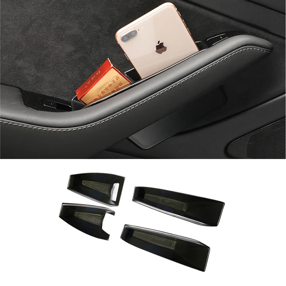 Für Tesla Modell 3 2017-2022 Auto Seite Tür Lagerung Box Tablett Tür Griff Armlehne Tasche Palette Innere zubehör Verstauen Aufräumen