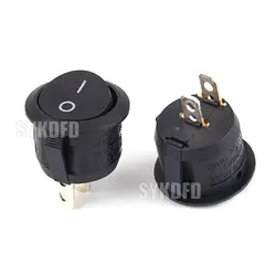 1PCS ON Off Round Rocker Switches SPST 20mm Mini 12 Volt DC Mini Circle Toggle Switch 12V for Car Automotive RV 2 Pin