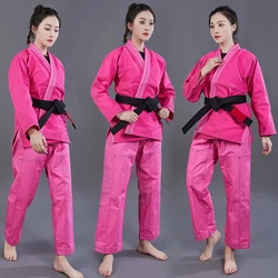 Brazilian Jujitsu Wear Resistant Clothes Women's Professional Training Clothes Children's Adult Jujitsu Clothes Girls Pink