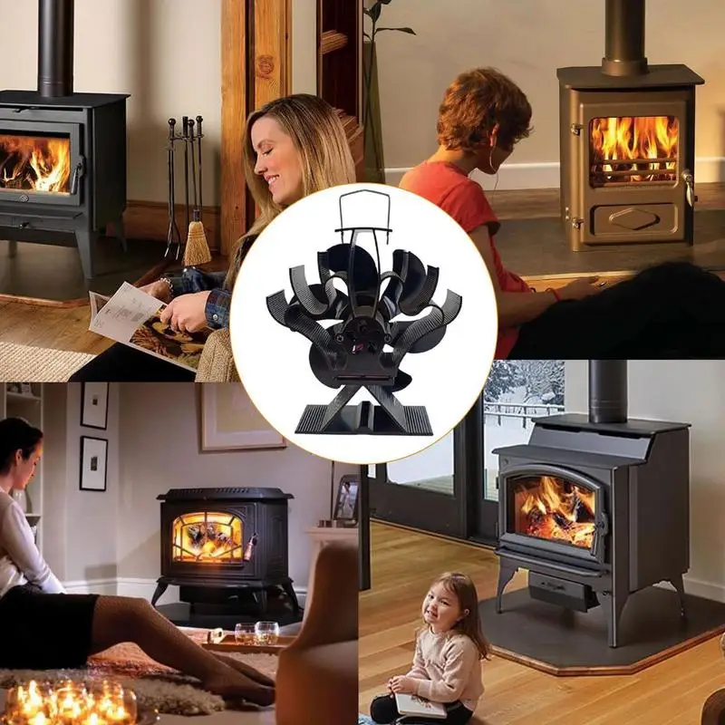 Heat Powered Stove Fan Non Electric Heat Powered Silent Fan For Fireplace Warm Keeping Essentials For Log Burner Stove Pellet