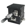 Xyz軸90 * 90mm LD90-LM-2スライディングテーブルマニュアル可動プラットフォーム高精度リニアステージスライドxyzダブルクロスレール 3
