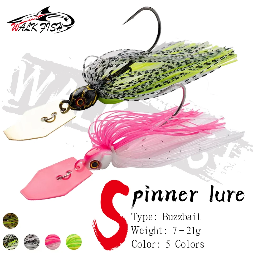 المشي الأسماك 7-21 جرام سبينر الطعم الصيد إغراء اللون الثرثرة اللحية رجل حاجز المياه الطعم الاصطناعي سكين حافة المياه العذبة باس سمك السلمون المرقط