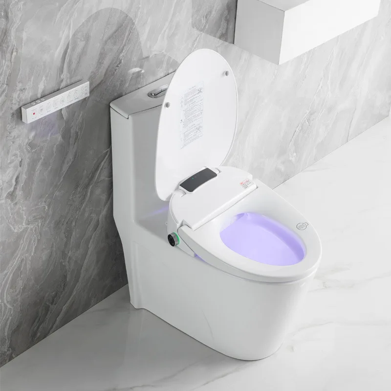 2024New Automatic Intelligent Toilet Cover Plate Toilet Lid Remote Control Heating Flushing Faucet