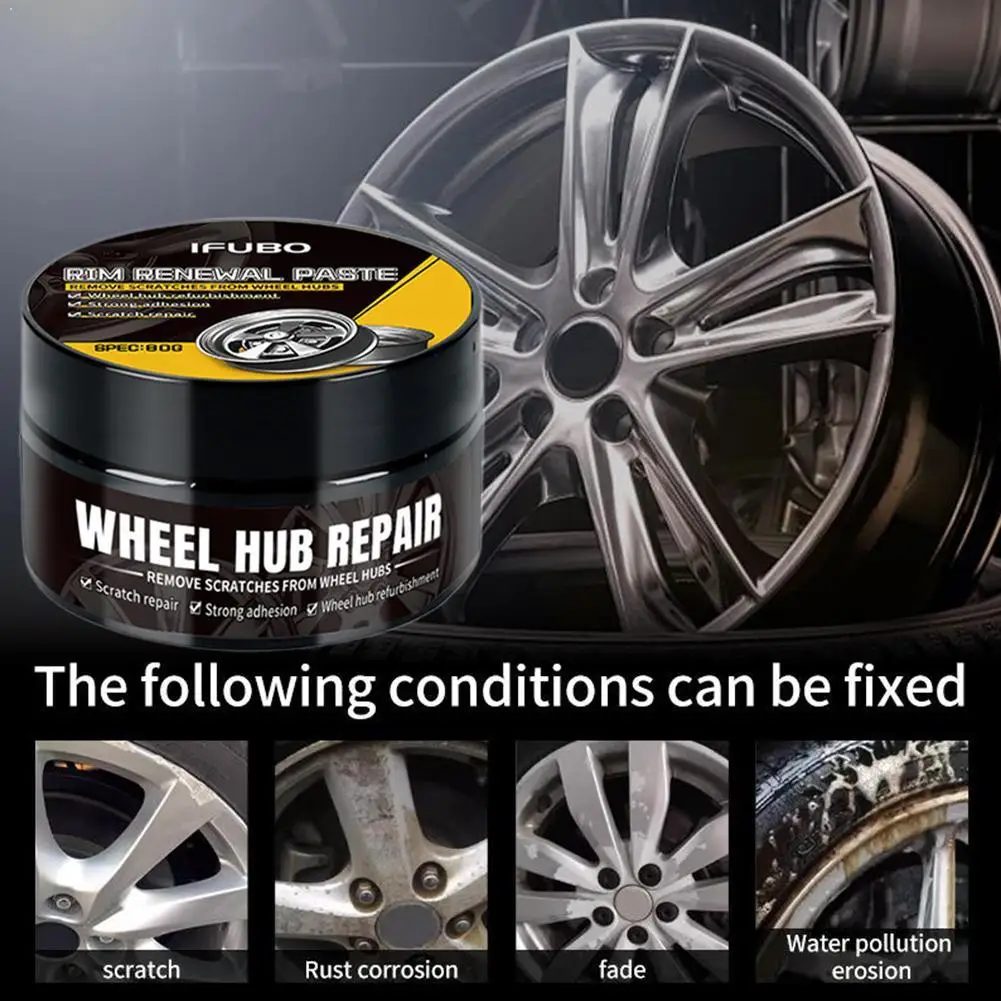 80g Automobile Wheel Rim Scratch Reconditioning Paste Tire Rim Scratch Paint Repair Paste Multi-purpose Wheel Hub Cleaner