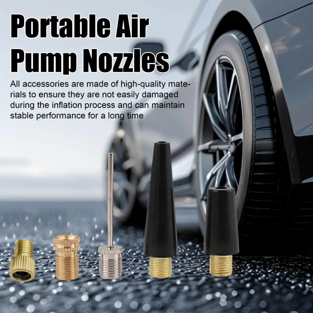 Ball Needle Long Short Nozzles Set Rustproof Long Air Nozzle Wide Compatibility Air Pump Ball Needle Accessories Set