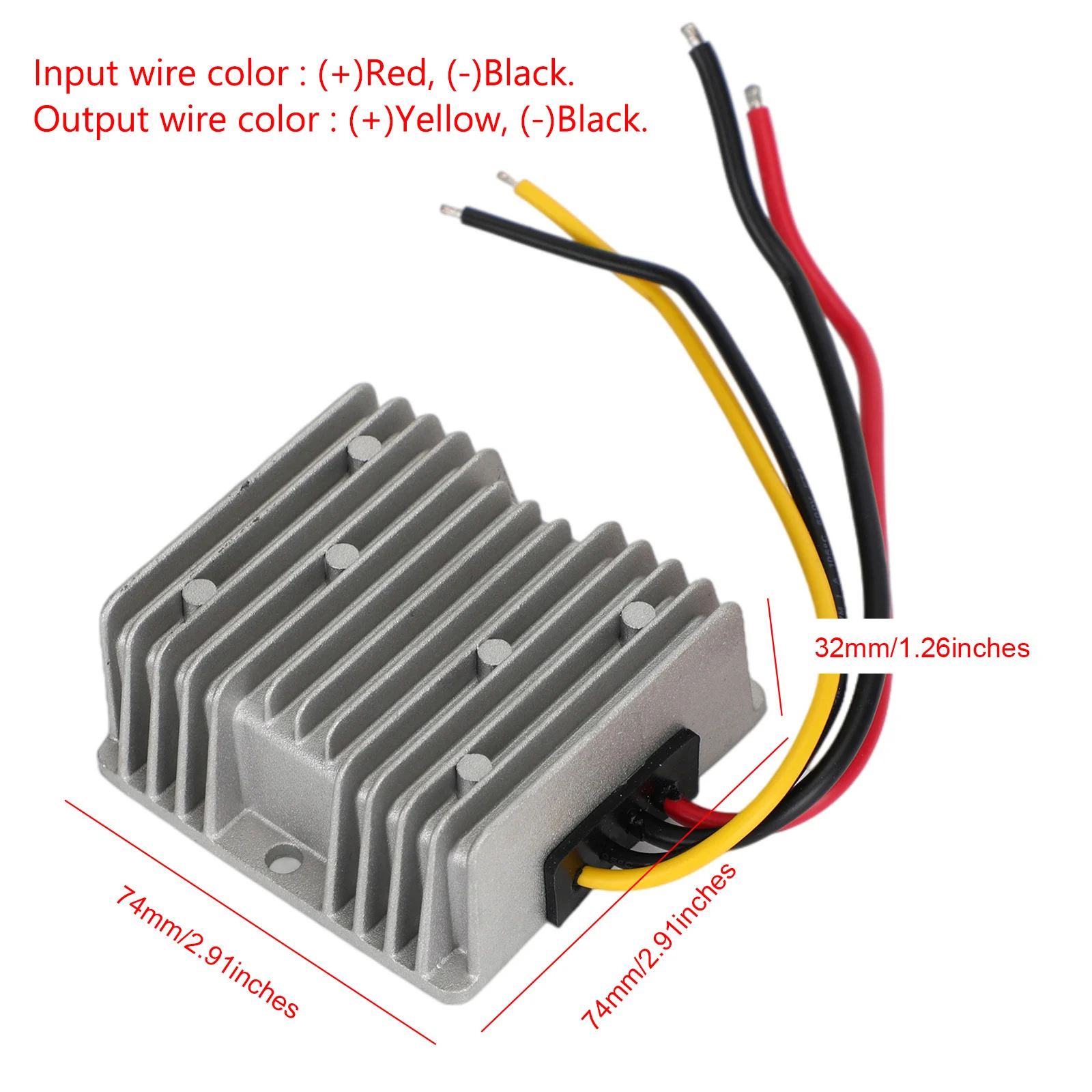 Areyourshop DC-DC 12V-48V 4A 192W Step Up Car Power Supply Converter Regulator Waterproof